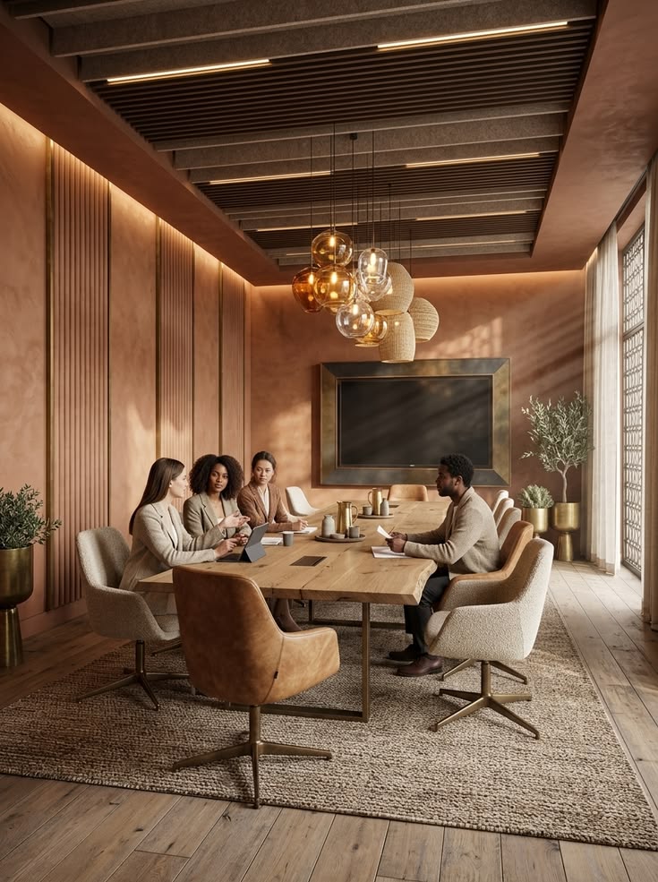 Attorneys meeting in a conference room