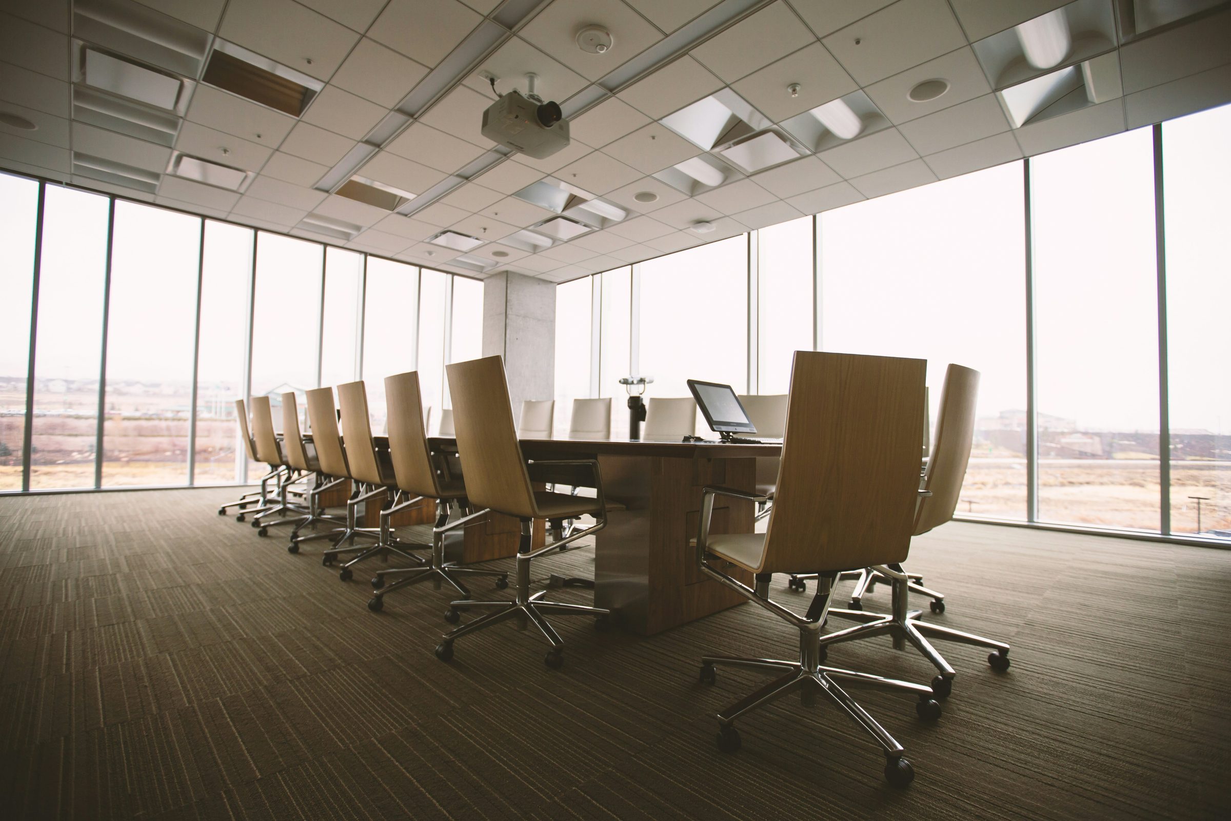 Conference room with panoramic windows
